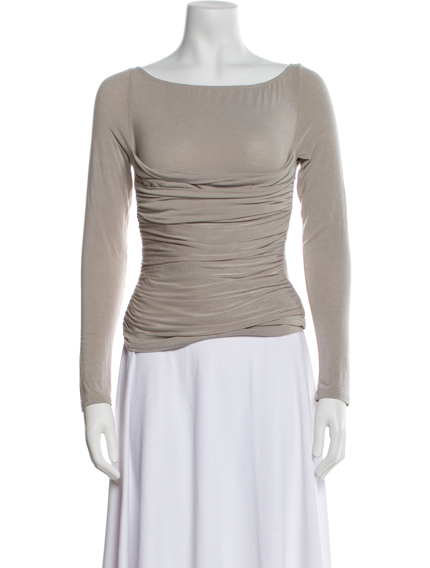 Reformation Bateau Neckline Long Sleeve Top