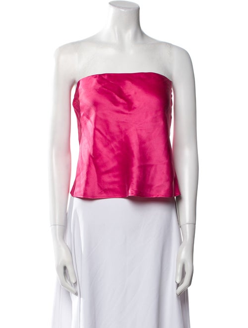 Reformation Silk Strapless Crop Top