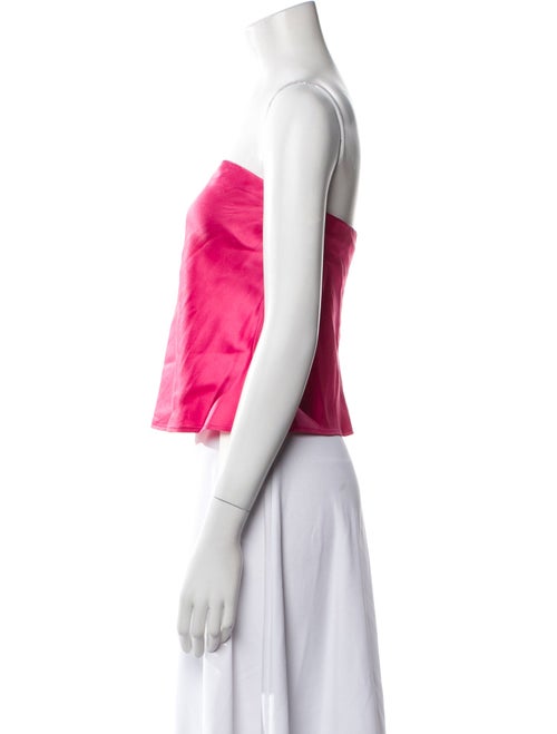 Reformation Silk Strapless Crop Top