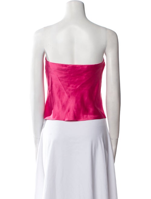 Reformation Silk Strapless Crop Top