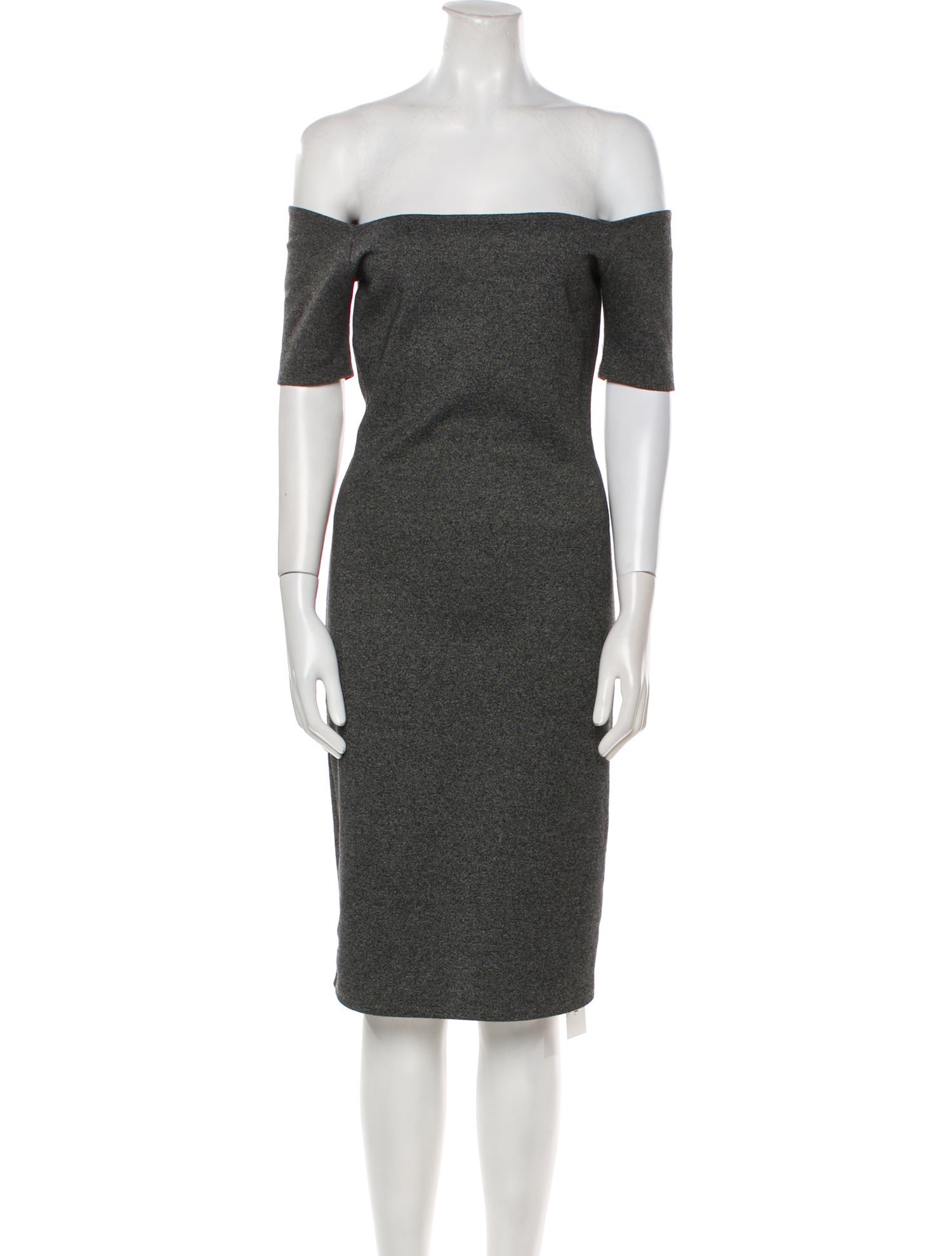 Reformation Off-The-Shoulder Knee-Length Dress