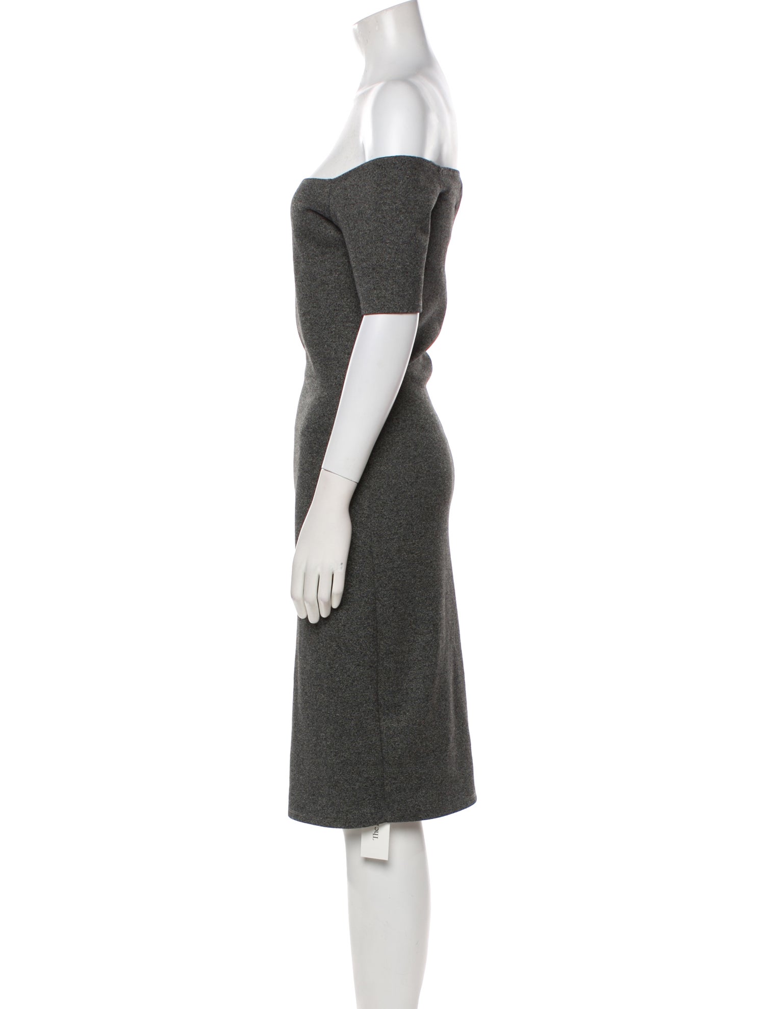 Reformation Off-The-Shoulder Knee-Length Dress