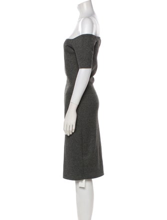 Reformation Off-The-Shoulder Knee-Length Dress