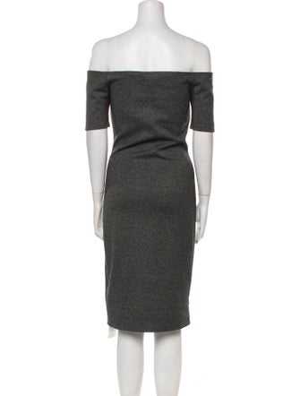 Reformation Off-The-Shoulder Knee-Length Dress