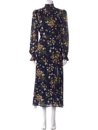 Reformation Floral Print Long Dress