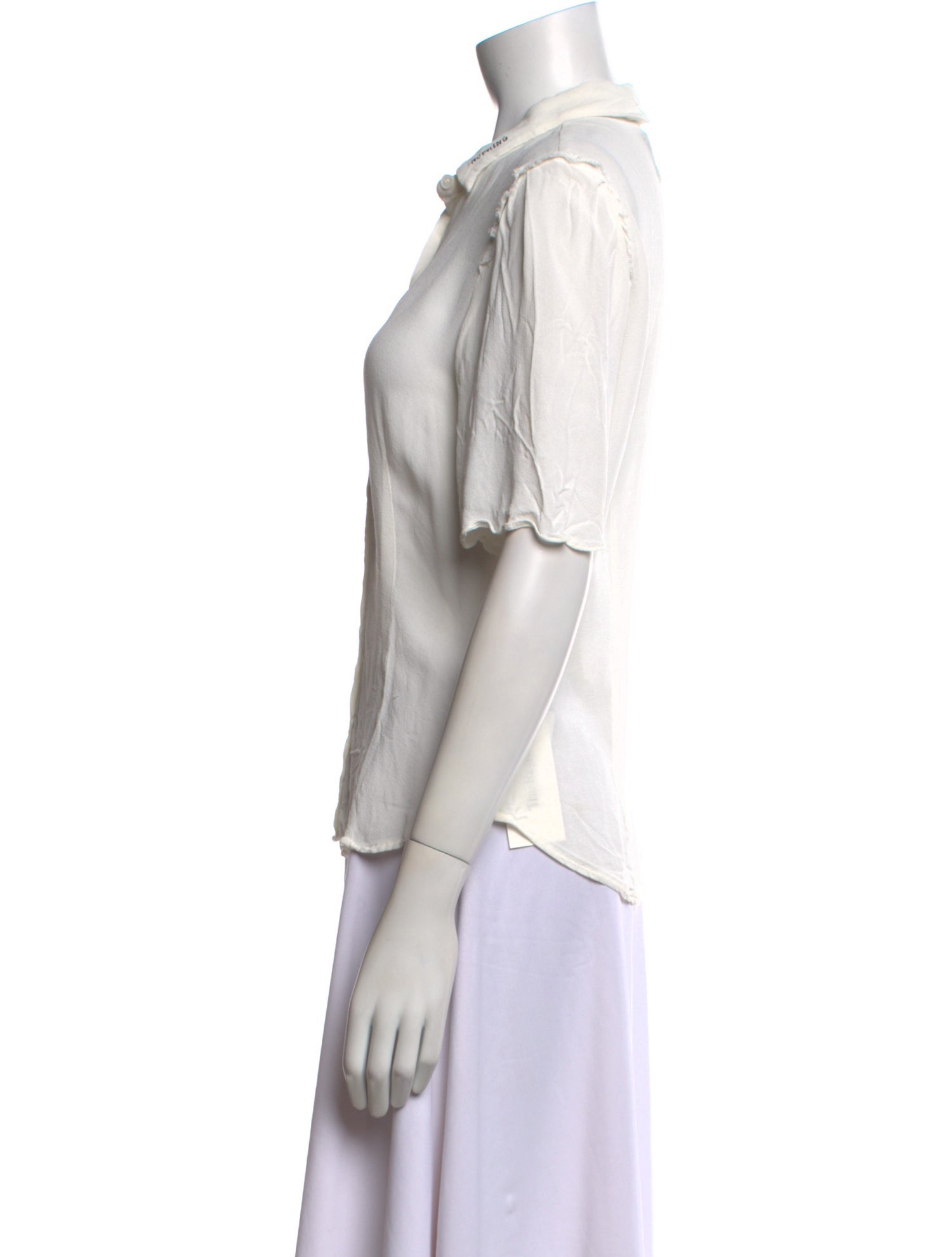 Reformation Short Sleeve Button-Up Top