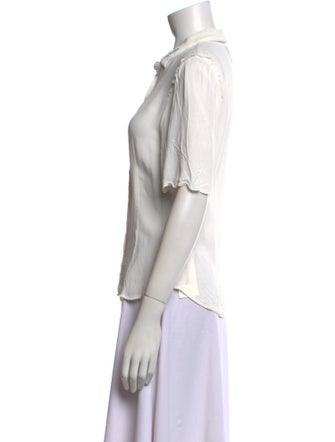 Reformation Short Sleeve Button-Up Top