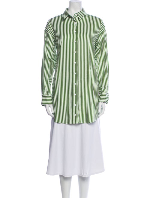 Reformation Striped Long Sleeve Button-Up Top