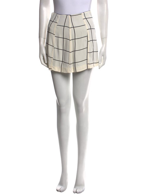 Reformation Plaid Print Mini Skirt