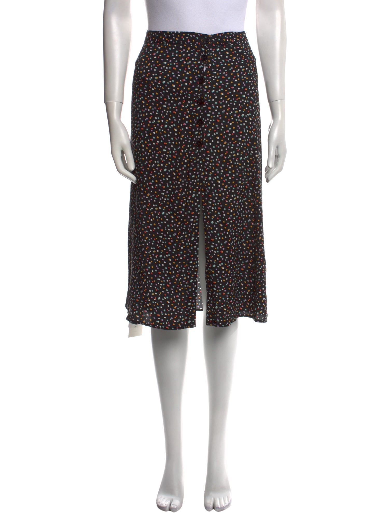 Reformation Polka Dot Print Knee-Length Skirt