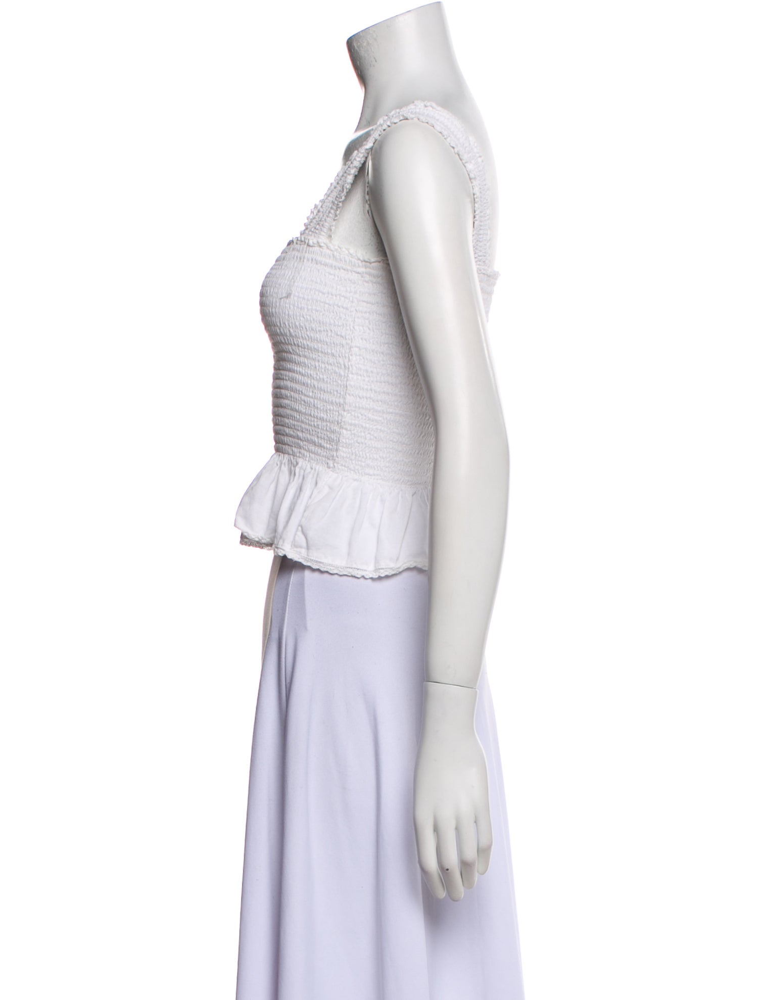 Reformation Square Neckline Sleeveless Crop Top