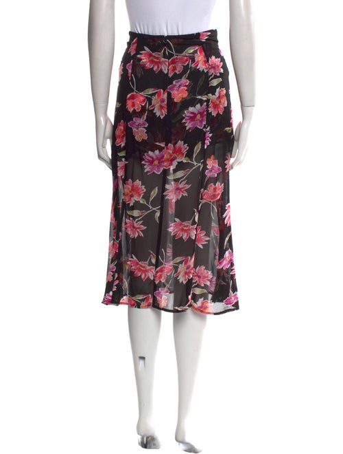Reformation Floral Print Midi Length Skirt