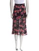 Reformation Floral Print Midi Length Skirt