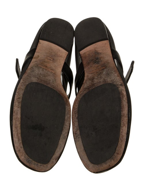 Reformation Mesh Leather Trim Embellishment Mary Jane Flats