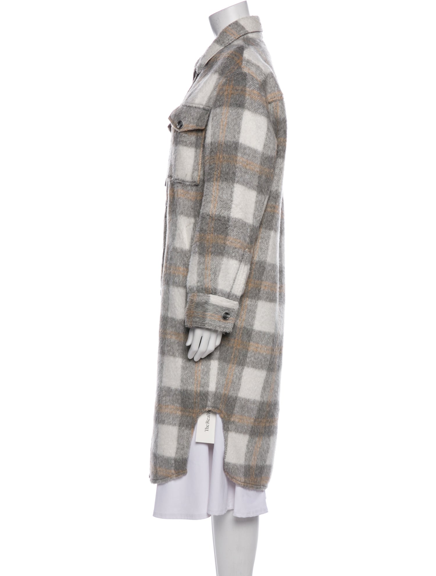 Reformation Plaid Print Peacoat