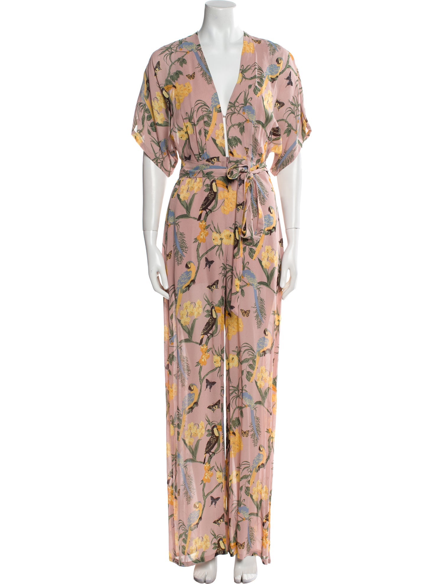 Reformation Printed V-Neck Jumpsuit w/ Tags
