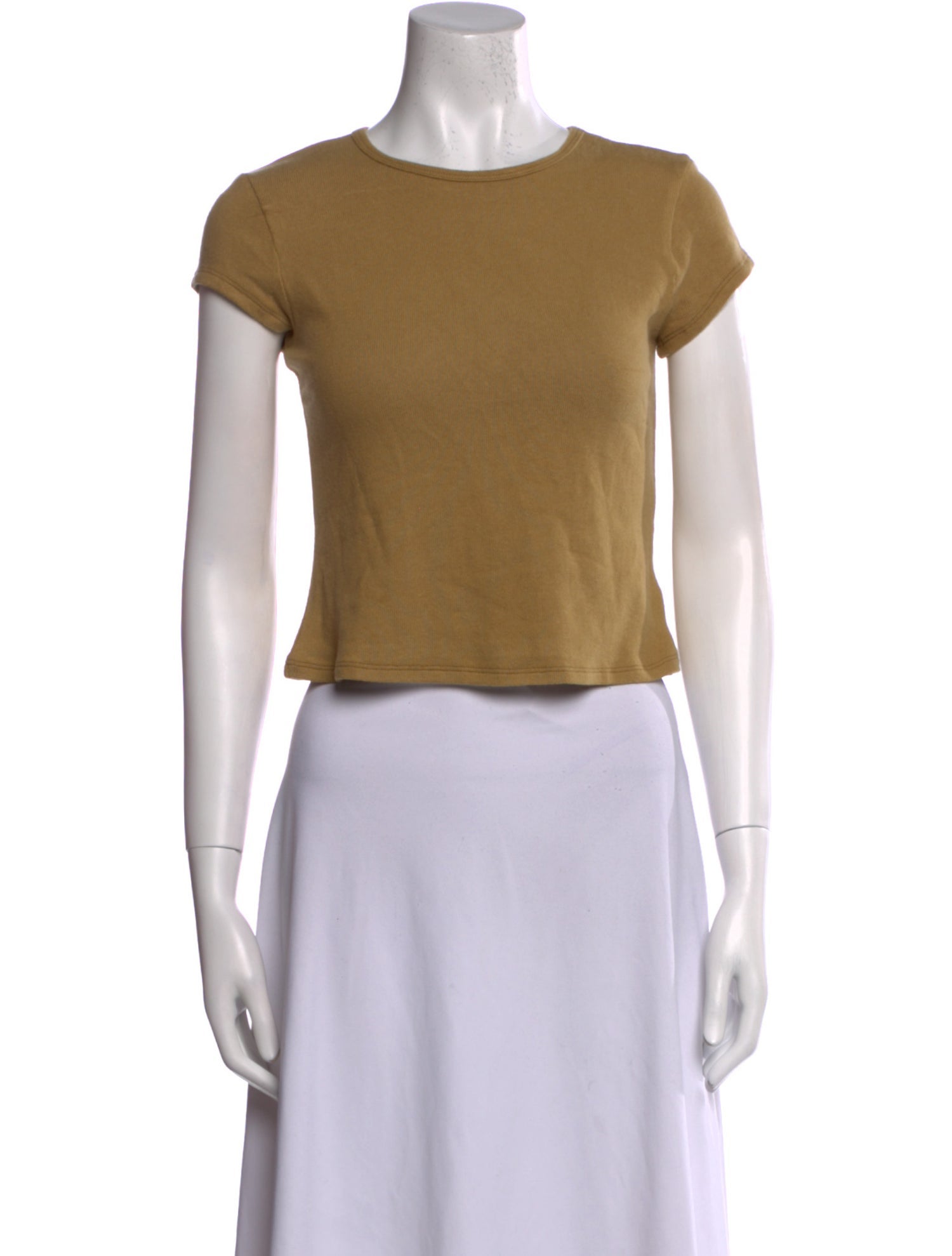 Reformation Crew Neck Short Sleeve Crop Top