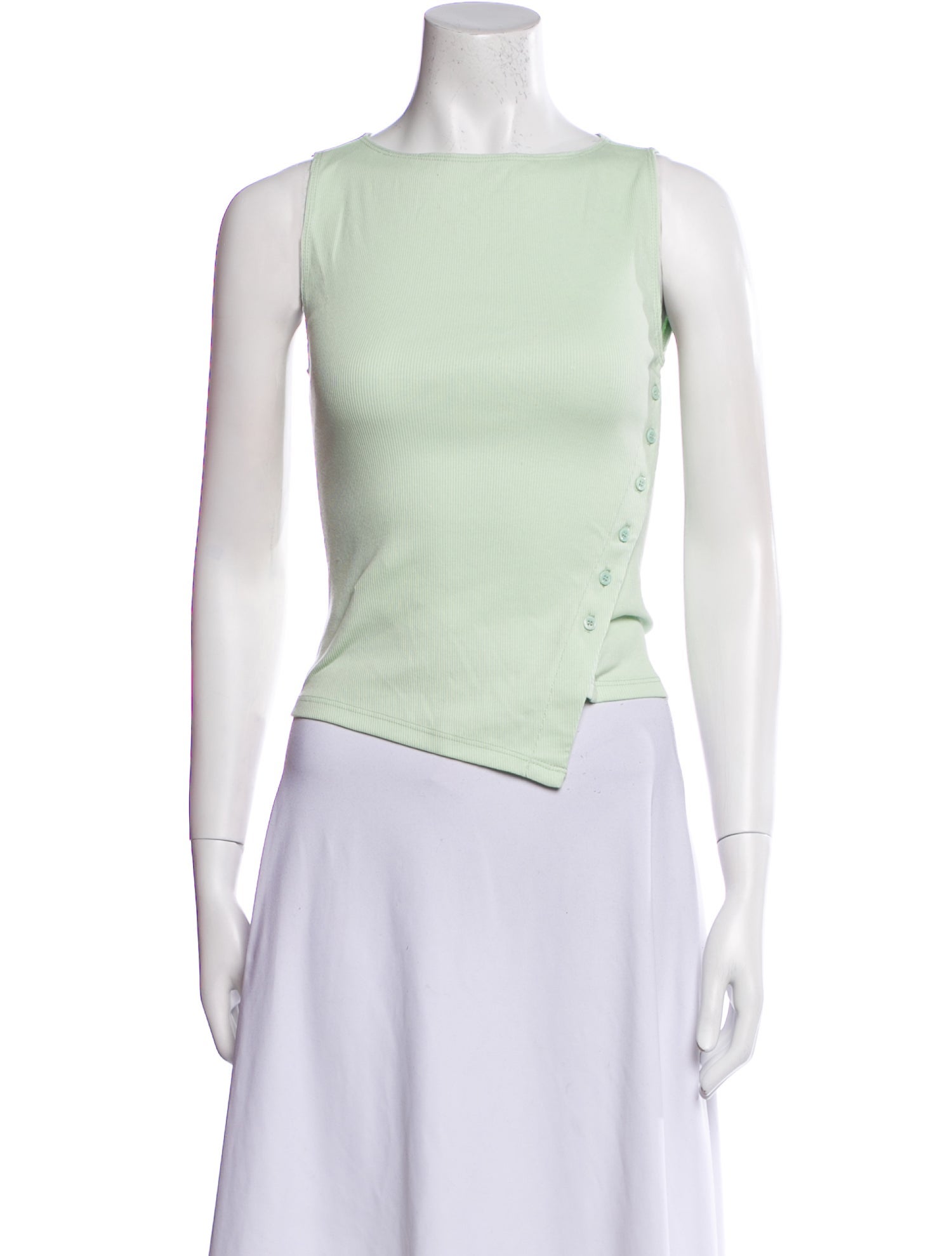 Reformation Bateau Neckline Sleeveless Crop Top