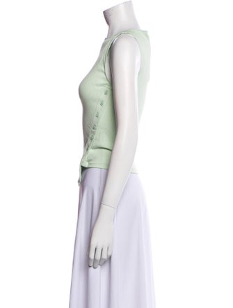 Reformation Bateau Neckline Sleeveless Crop Top