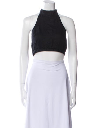 Reformation Linen Halterneck Crop Top