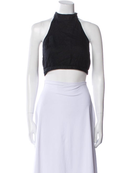 Reformation Linen Halterneck Crop Top
