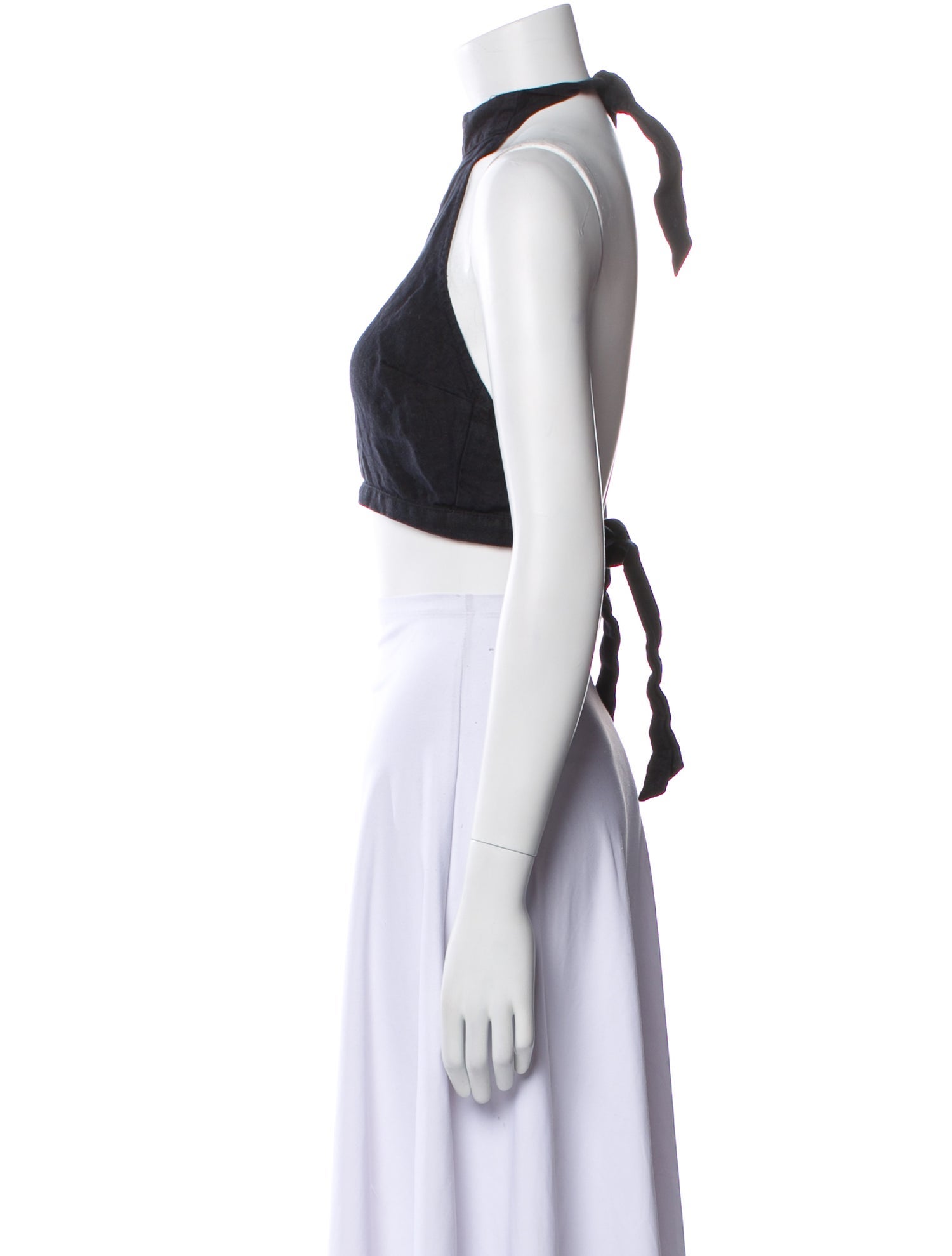 Reformation Linen Halterneck Crop Top