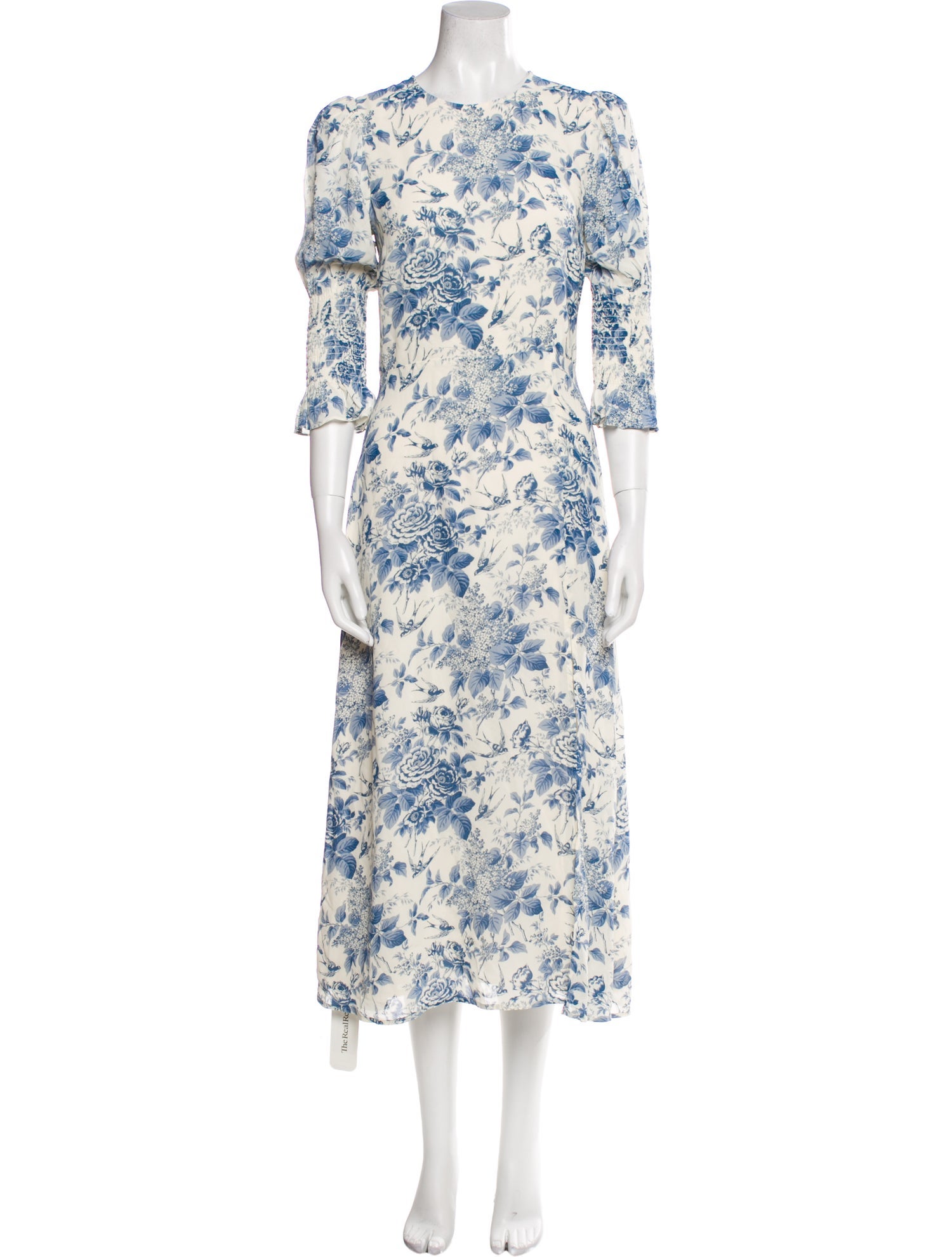 Reformation Floral Print Midi Length Dress