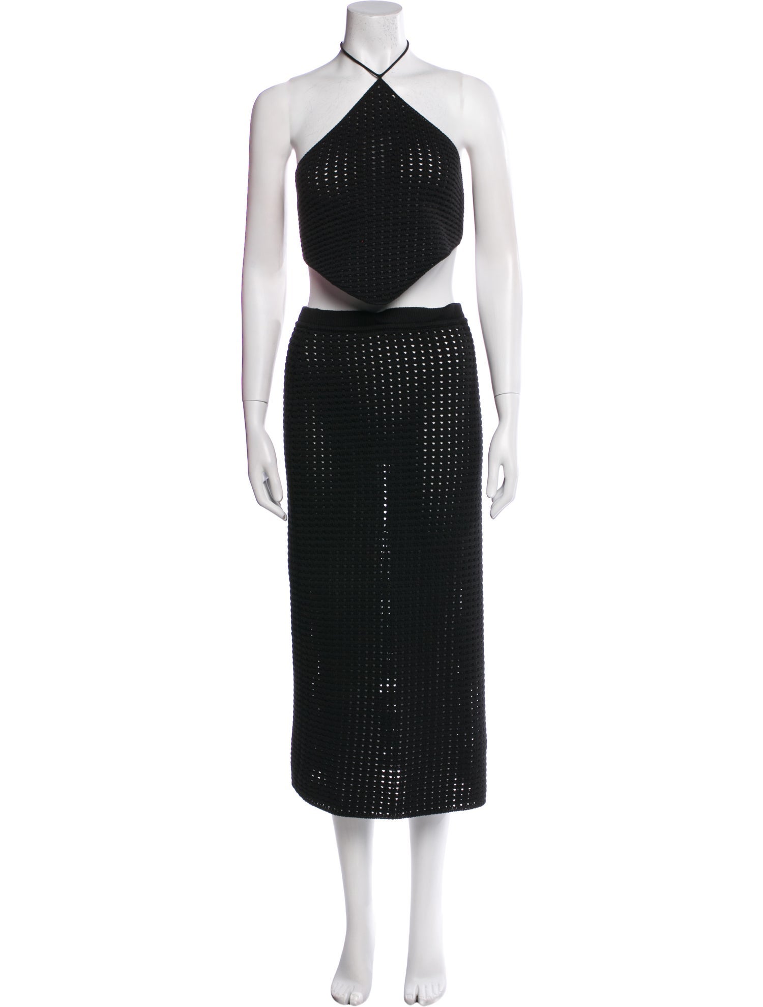 Reformation Cashgora Lace Pattern Skirt Suit