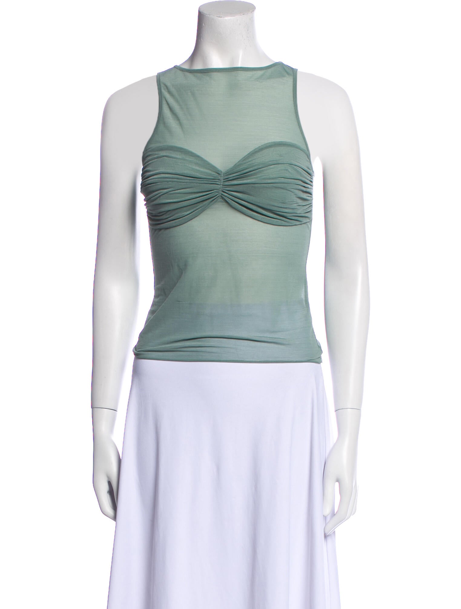 Reformation Bateau Neckline Sleeveless Top