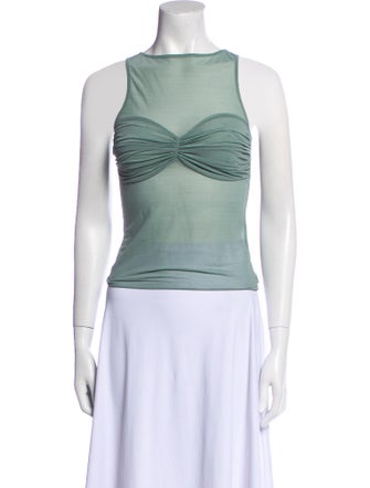 Reformation Bateau Neckline Sleeveless Top