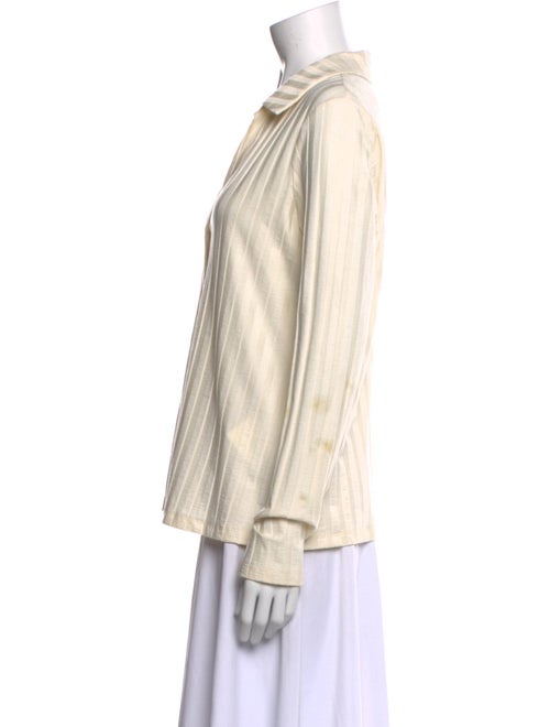 Reformation Striped Long Sleeve Button-Up Top