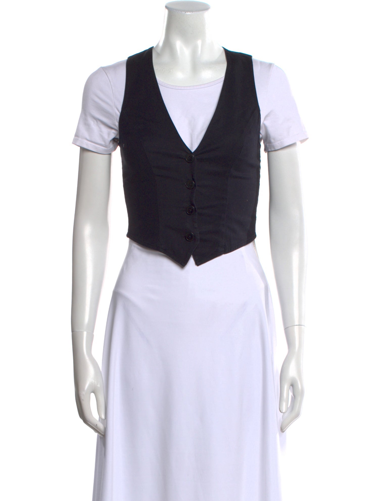 Reformation V-Neck Short Sleeve Crop Top