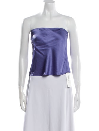 Reformation Silk Strapless Crop Top