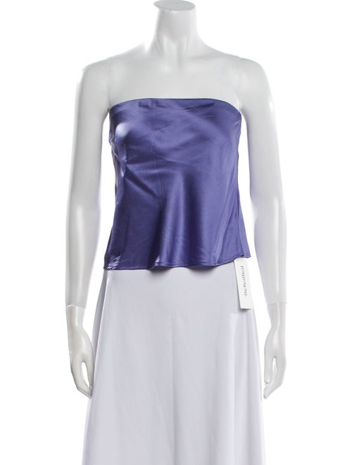 Reformation Silk Strapless Crop Top