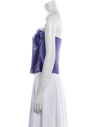 Reformation Silk Strapless Crop Top