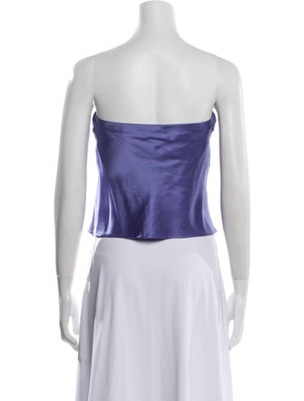 Reformation Silk Strapless Crop Top