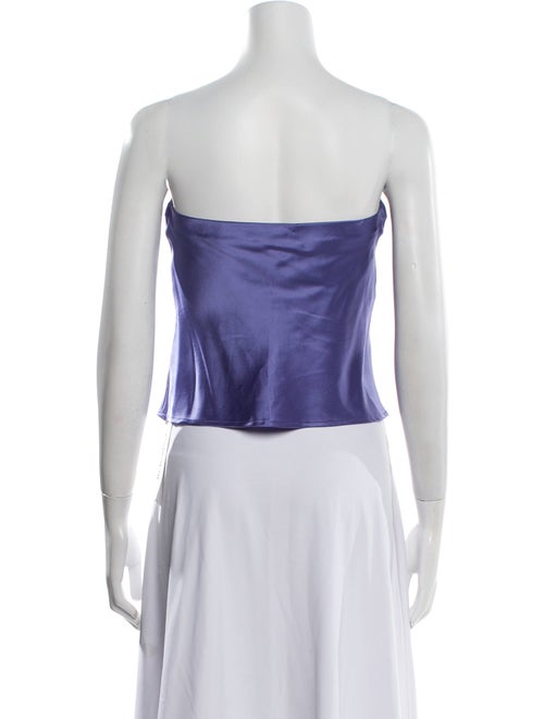 Reformation Silk Strapless Crop Top