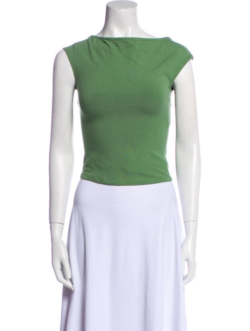 Reformation Bateau Neckline Sleeveless Crop Top