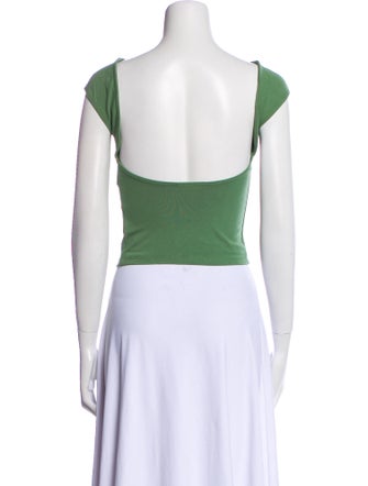 Reformation Bateau Neckline Sleeveless Crop Top