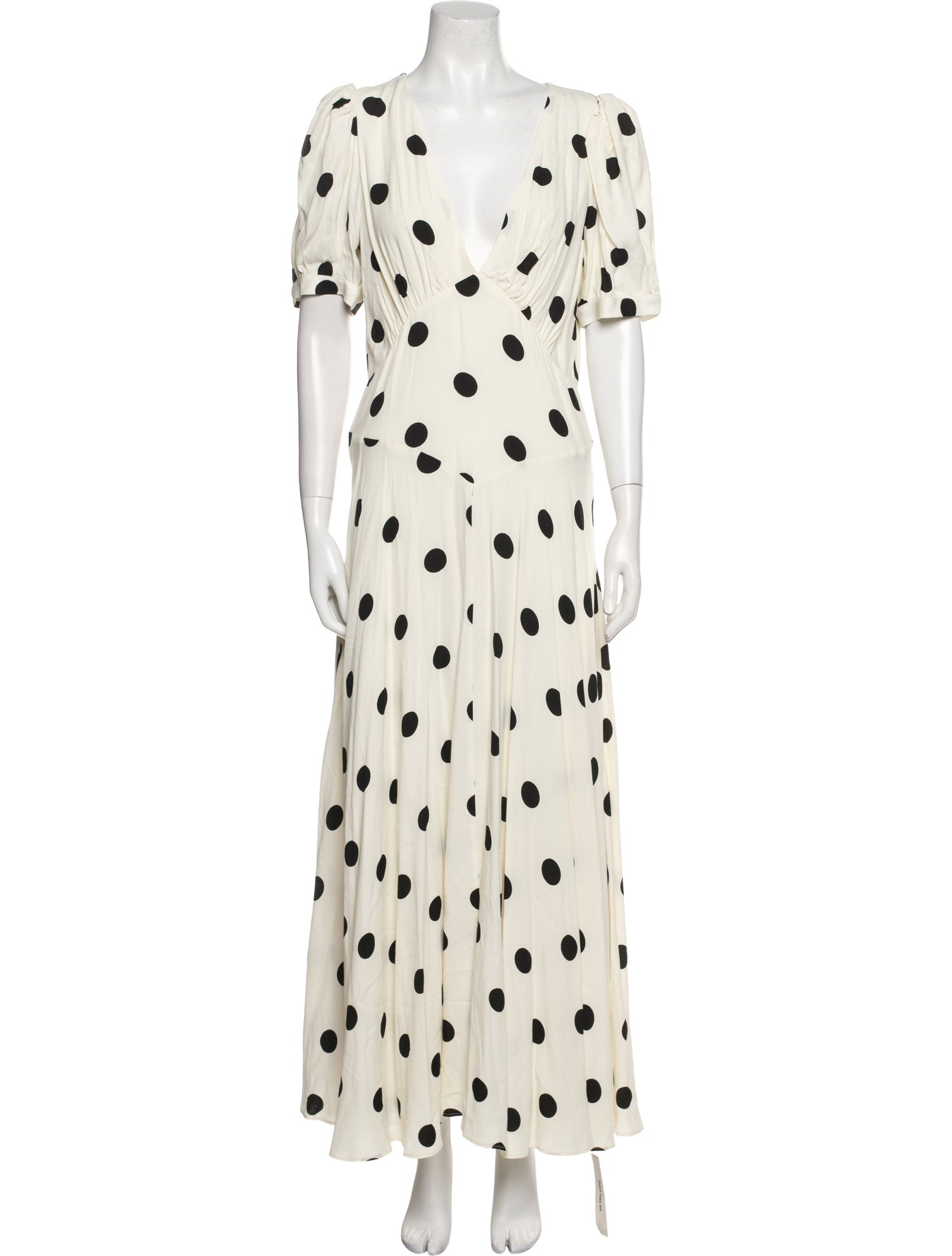Reformation Polka Dot Print Long Dress