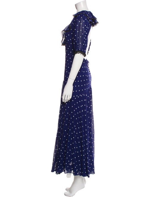 Reformation Polka Dot Print Midi Length Dress