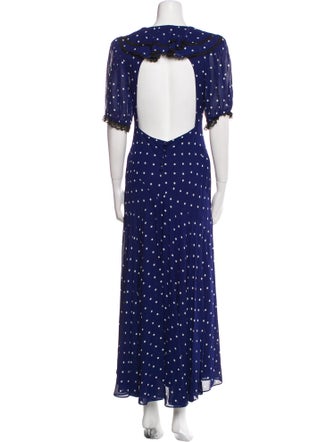 Reformation Polka Dot Print Midi Length Dress