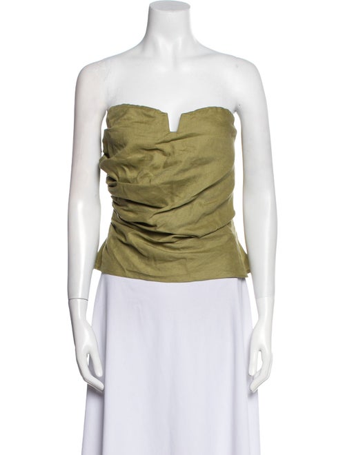 Reformation Linen Strapless Top