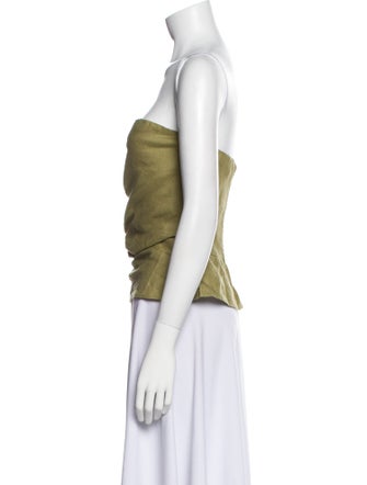 Reformation Linen Strapless Top