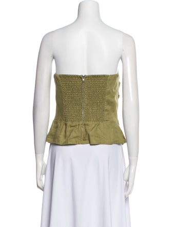 Reformation Linen Strapless Top