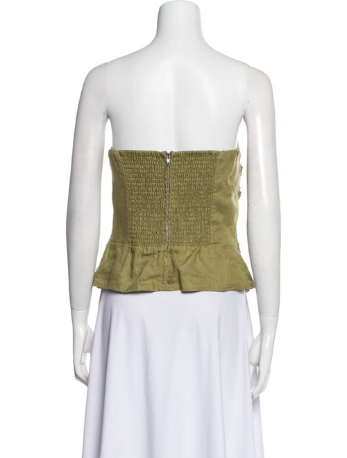 Reformation Linen Strapless Top