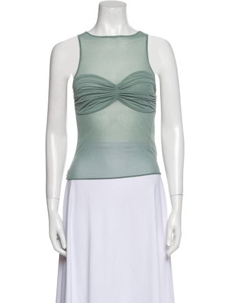 Reformation Square Neckline Sleeveless Crop Top