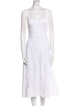 Reformation Linen Midi Length Dress