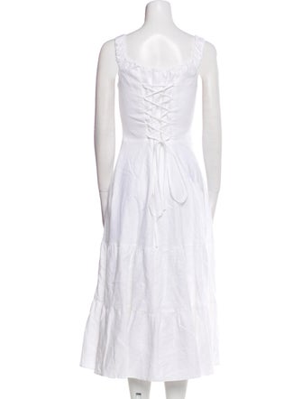 Reformation Linen Midi Length Dress