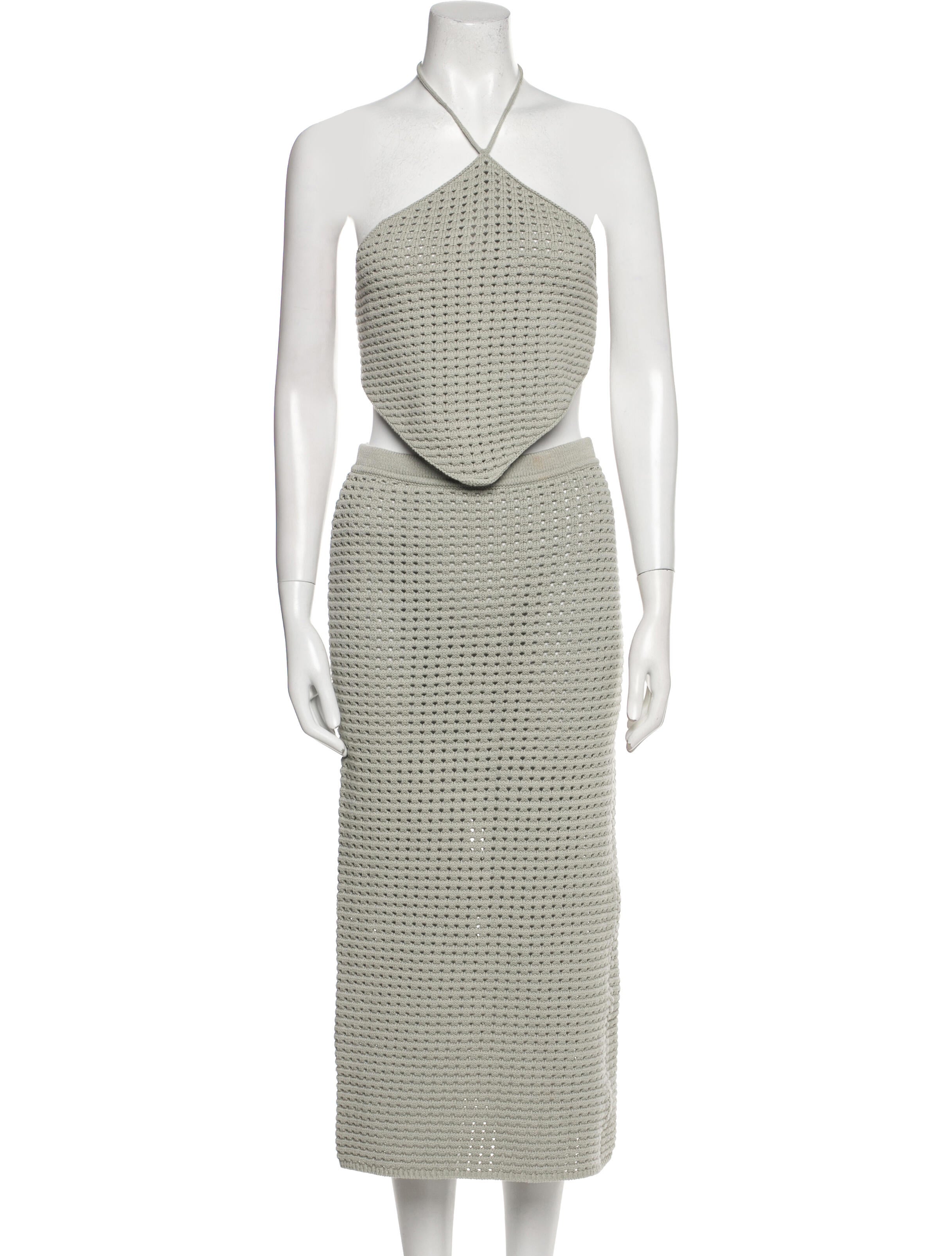 Reformation Cashgora Lace Pattern Skirt Suit